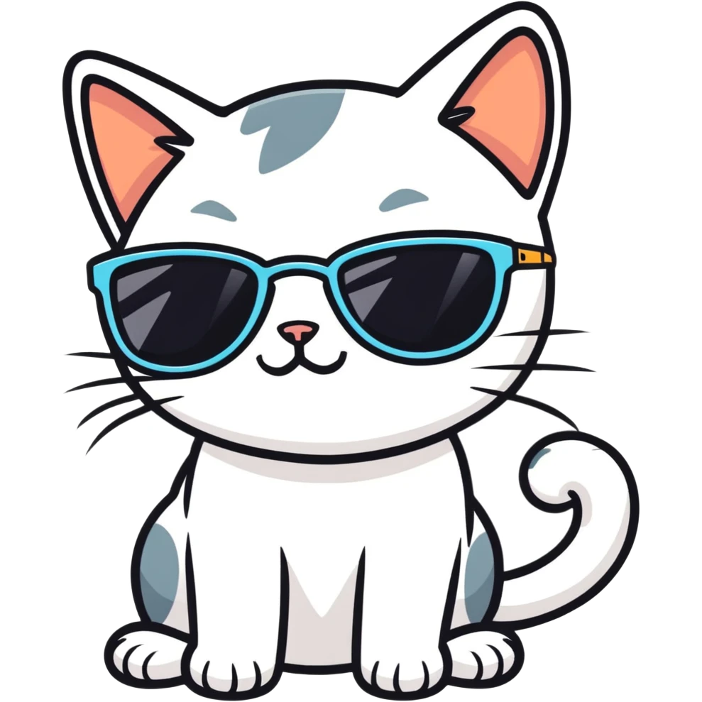 Cat with sunglasses emoji
