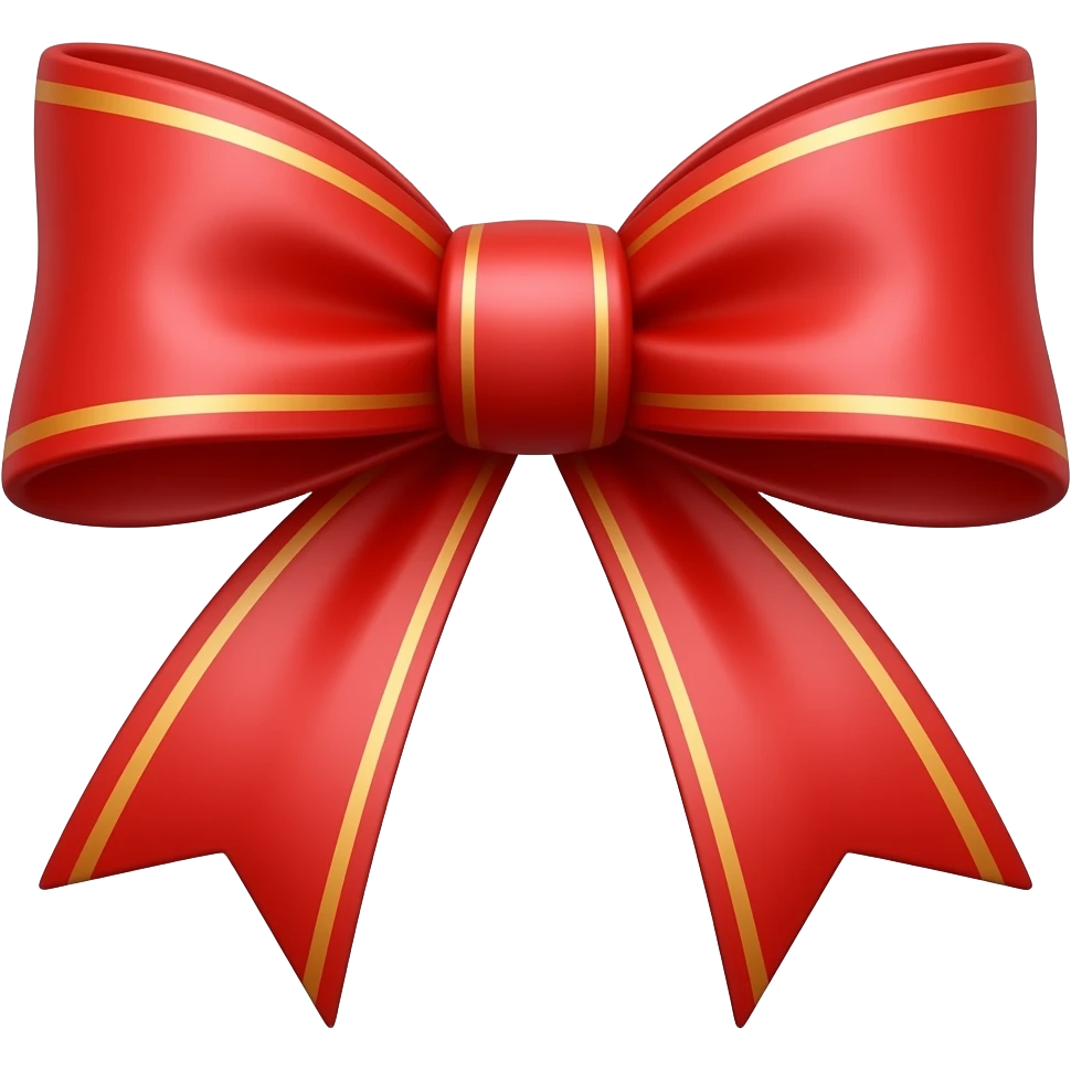 Red bow, ribbon emoji