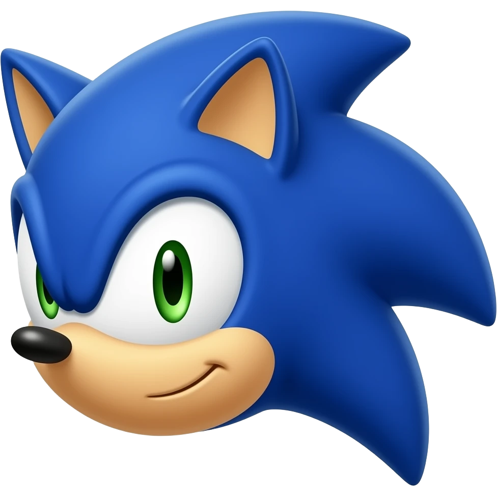 Classic Sonic the hedgehog’s head emoji