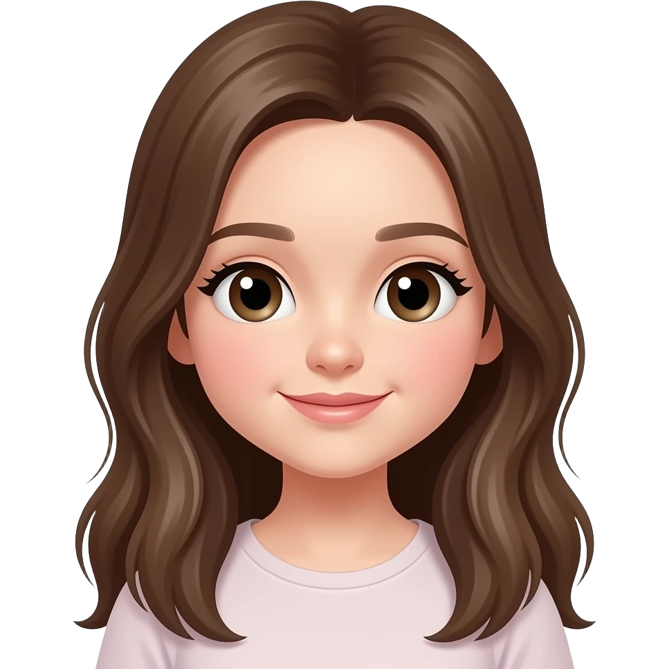 cute girl with long hair emoji