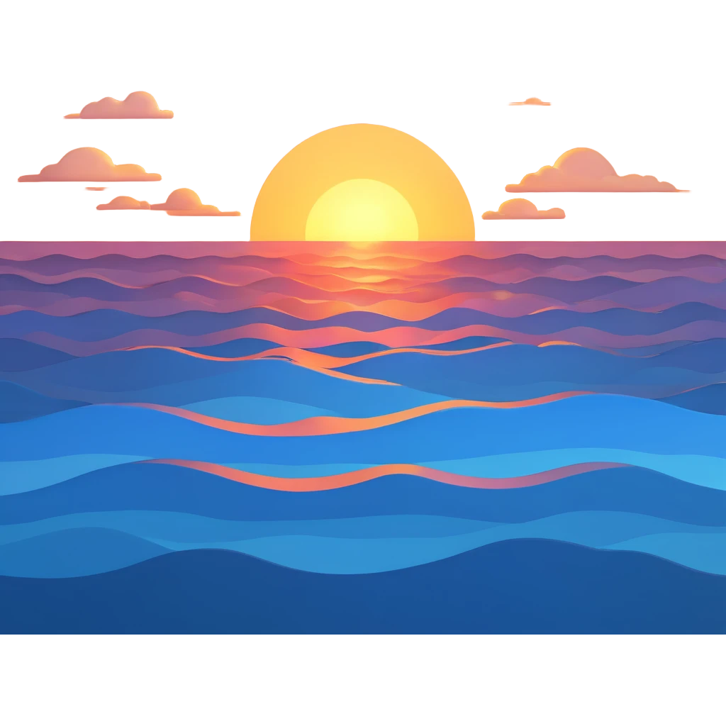 ocean sunset horizon emoji