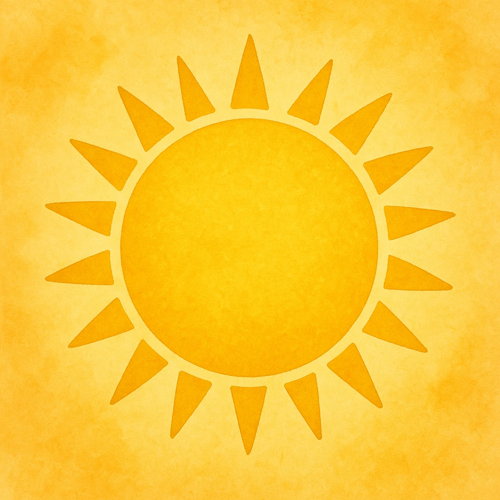 Сгенерируй мне желтое солнце emoji