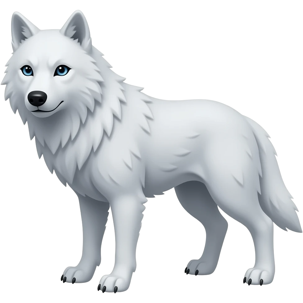 White wolf of game of thrones imoji emoji