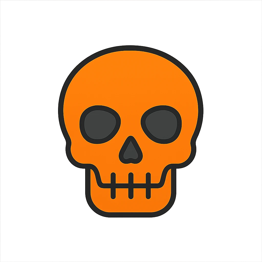 orange skull emoji