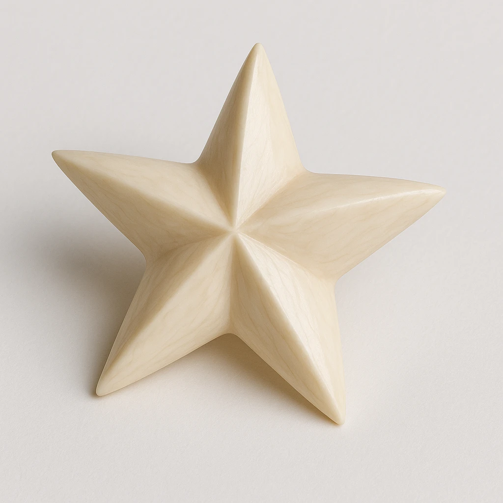 star carved from ivory emoji emoji