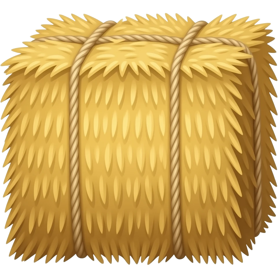 Rectangle Bale of hay with two strings emoji
