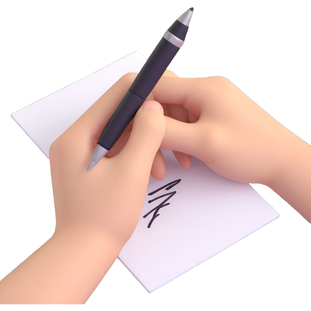 A hand holding a pen, aggressively scribbling on a piece of paper. The pen is clearly visible. The paper is filled with random black scribbles, so dense that most of it looks nearly black emoji