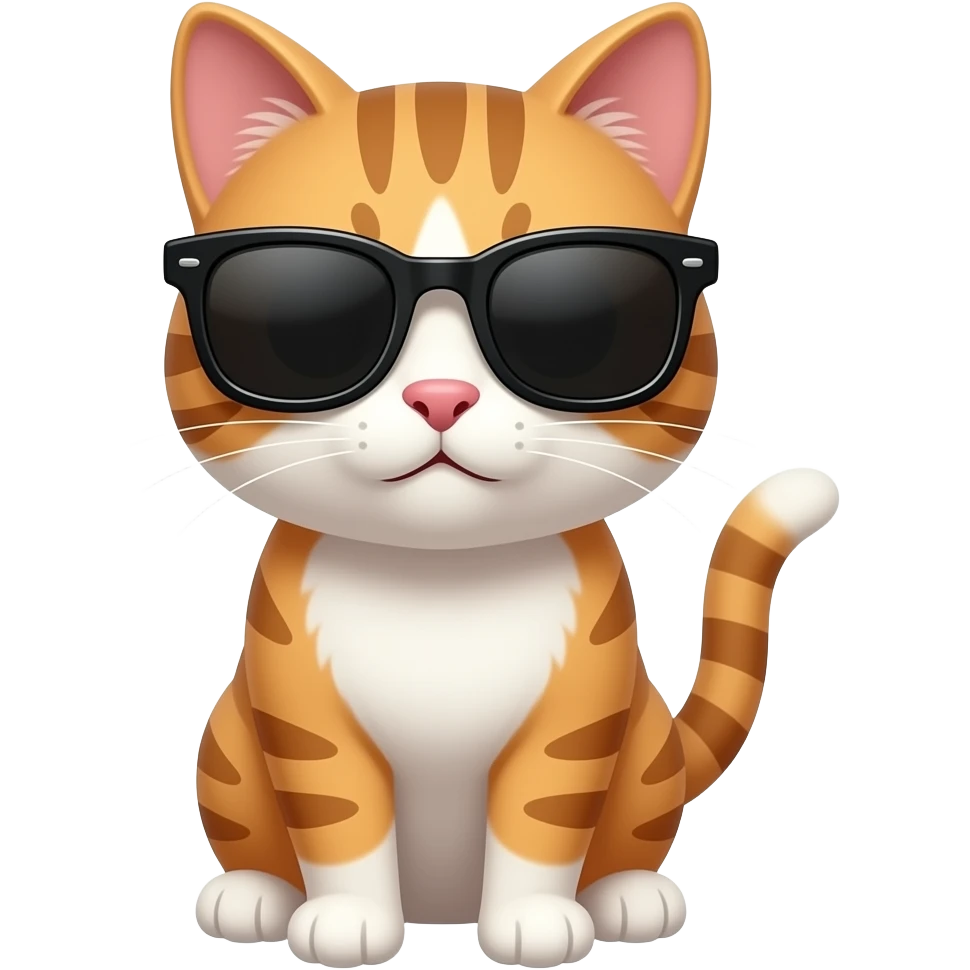 Cat wearing sunglasses emoji