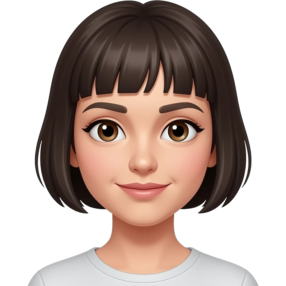 shorter hair style - cropped female emoji