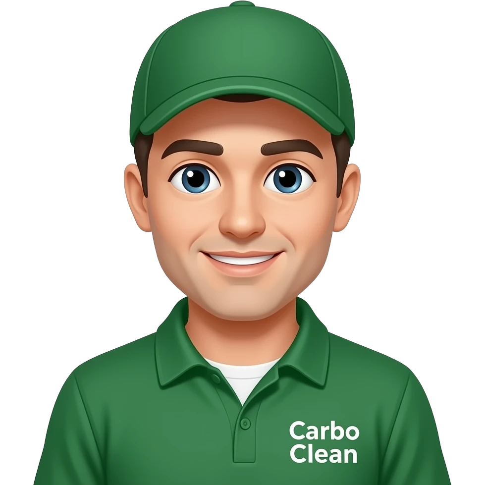 Мастер который чинит всё в доме комплексные проблемы в зелёном одежде ( в одежде надпись Carbo Clean emoji