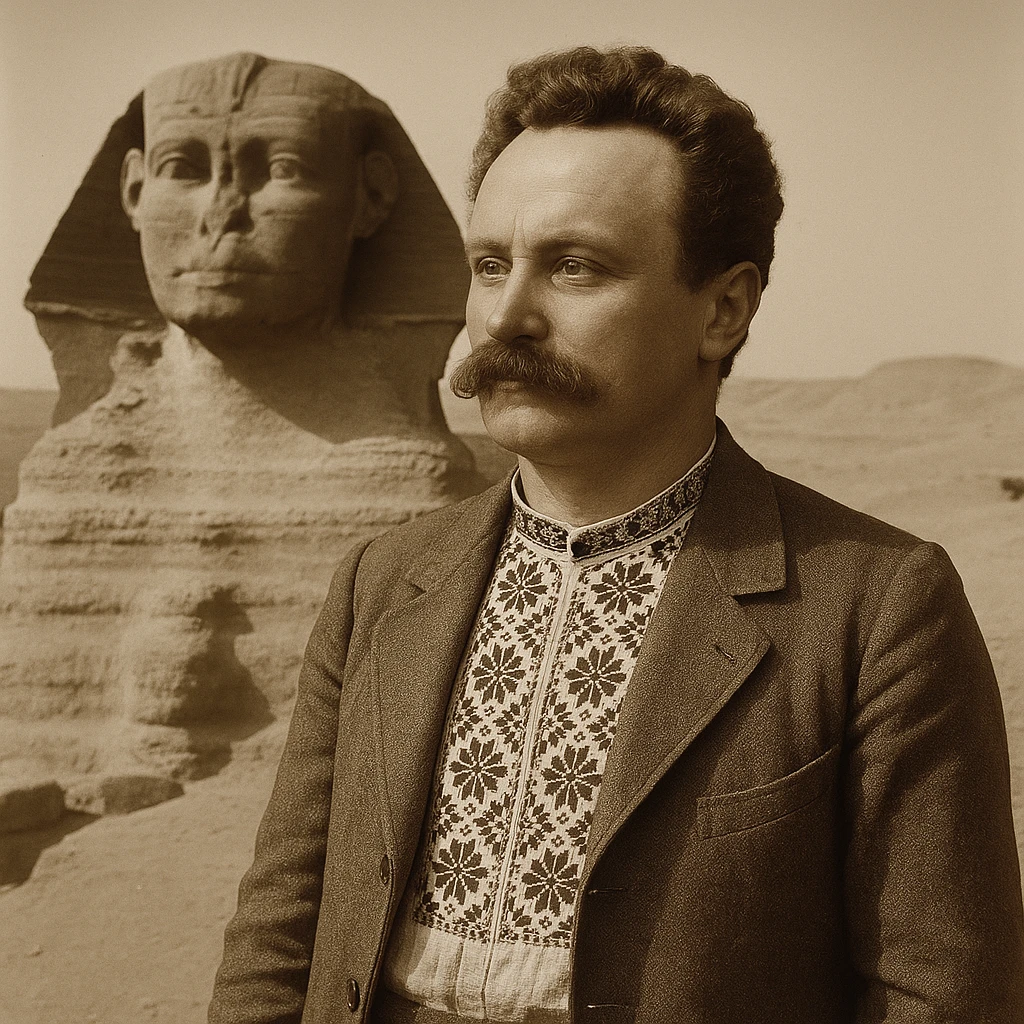 near the statue of the sphinx in Egypt emoji