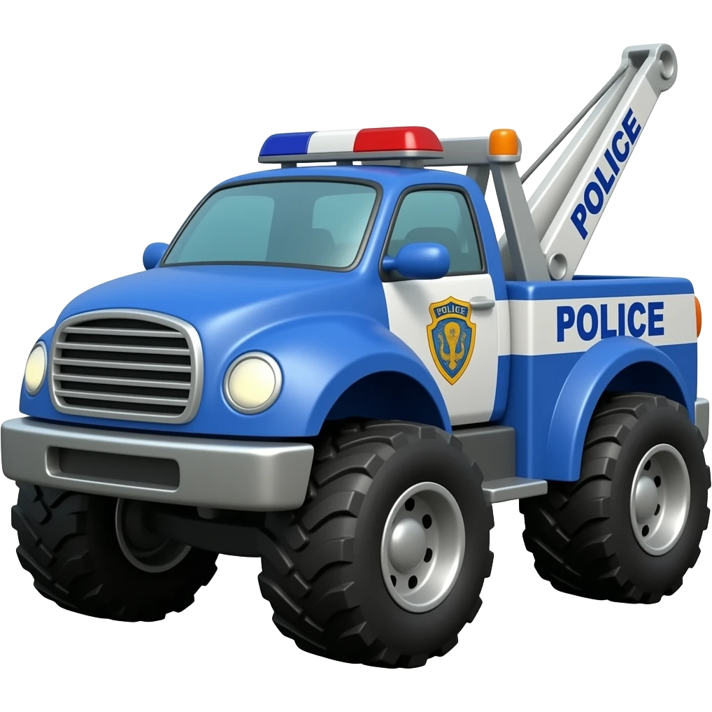 Monster Police Tow Truck emoji