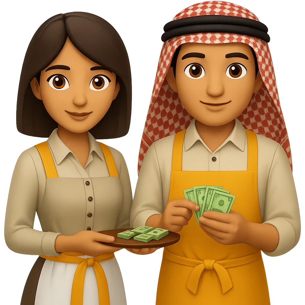 Add a traditional Arab headscarf (keffiyeh) to the man in the emoji style. Keep the style consistent with emoji style and no background (transparent). emoji