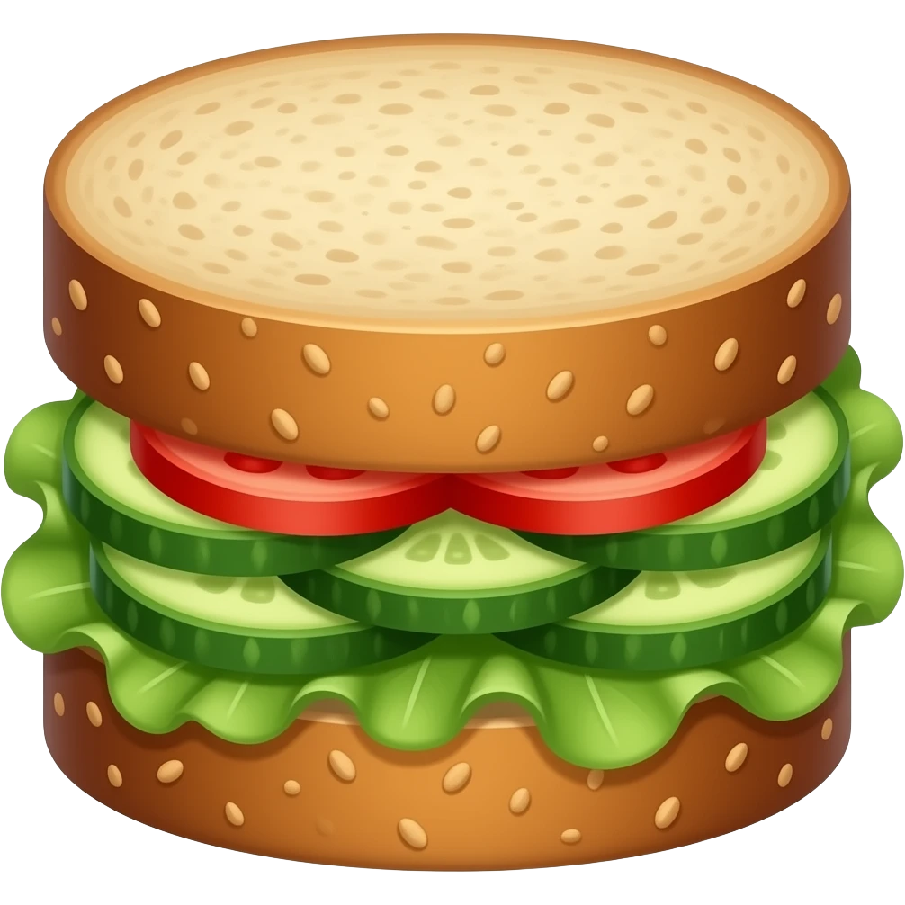 cucumber and lettuce sandwich emoji