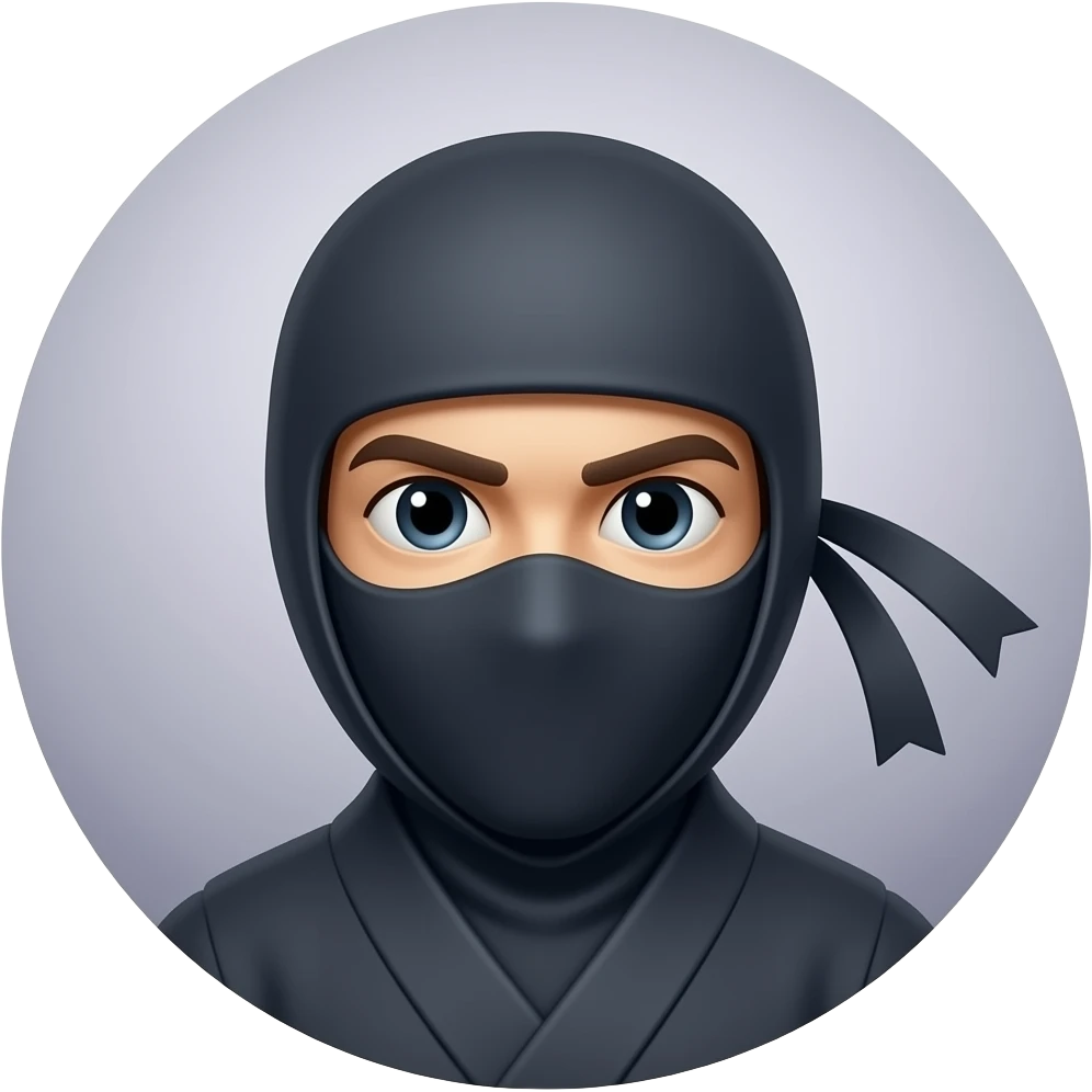 Ninja sampai pengen lingkar bulat emoji