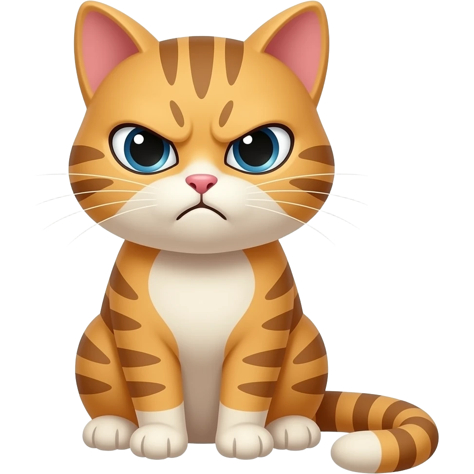 kucing marah lucu emoji