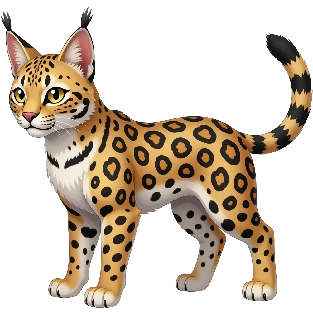 Bobcat-Caracal-Leopard-Genet-Pokémon-Digimon-Fakémon-fusion-hybrid-creature emoji
