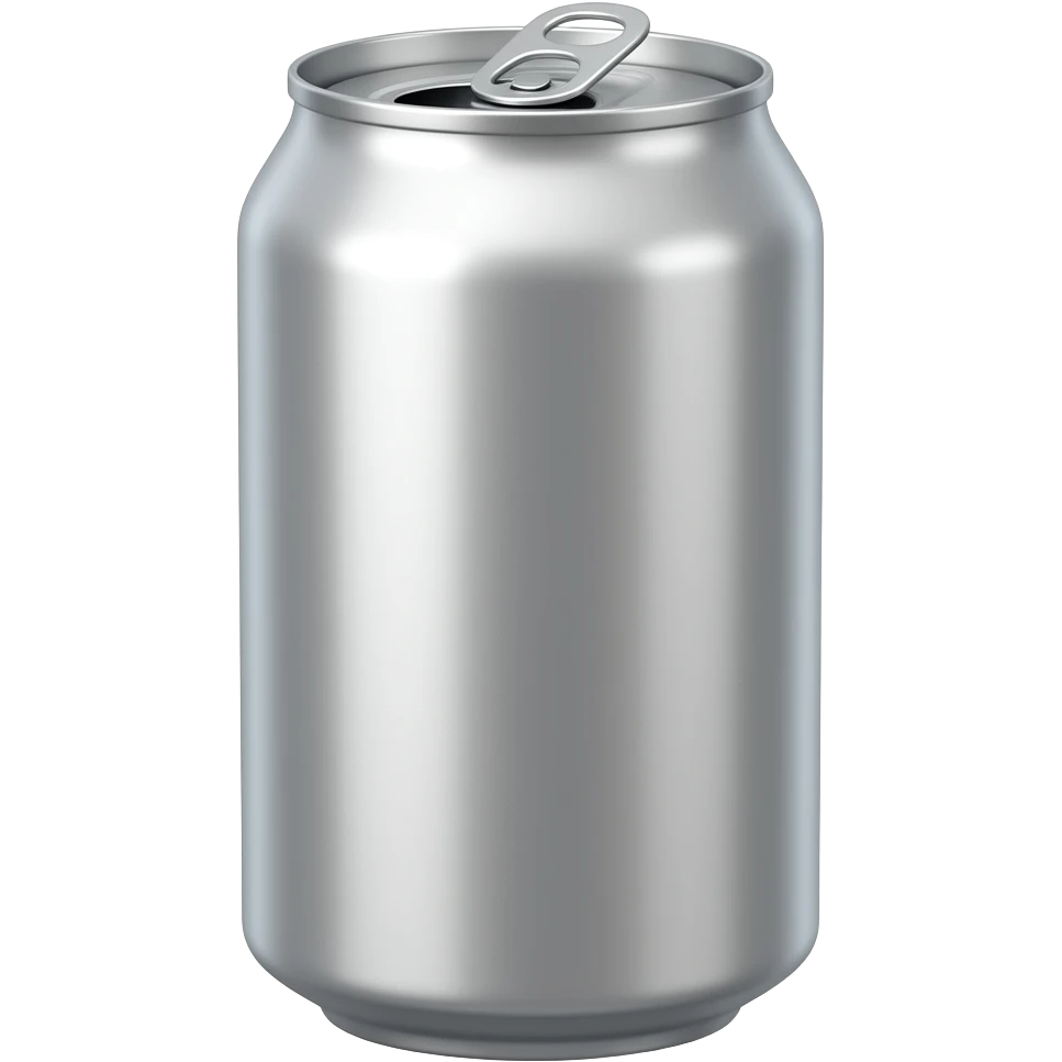 a 12oz slim silver drinking can emoji