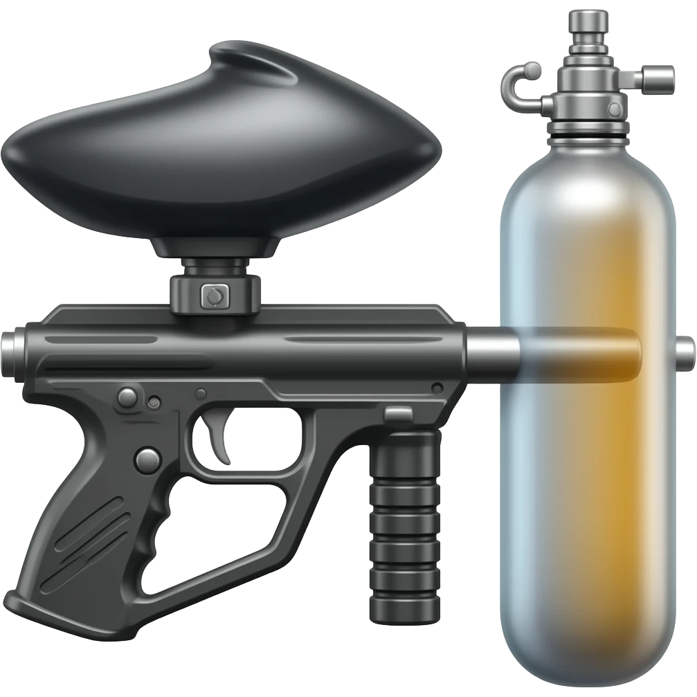 Paintball gun with air tank emoji