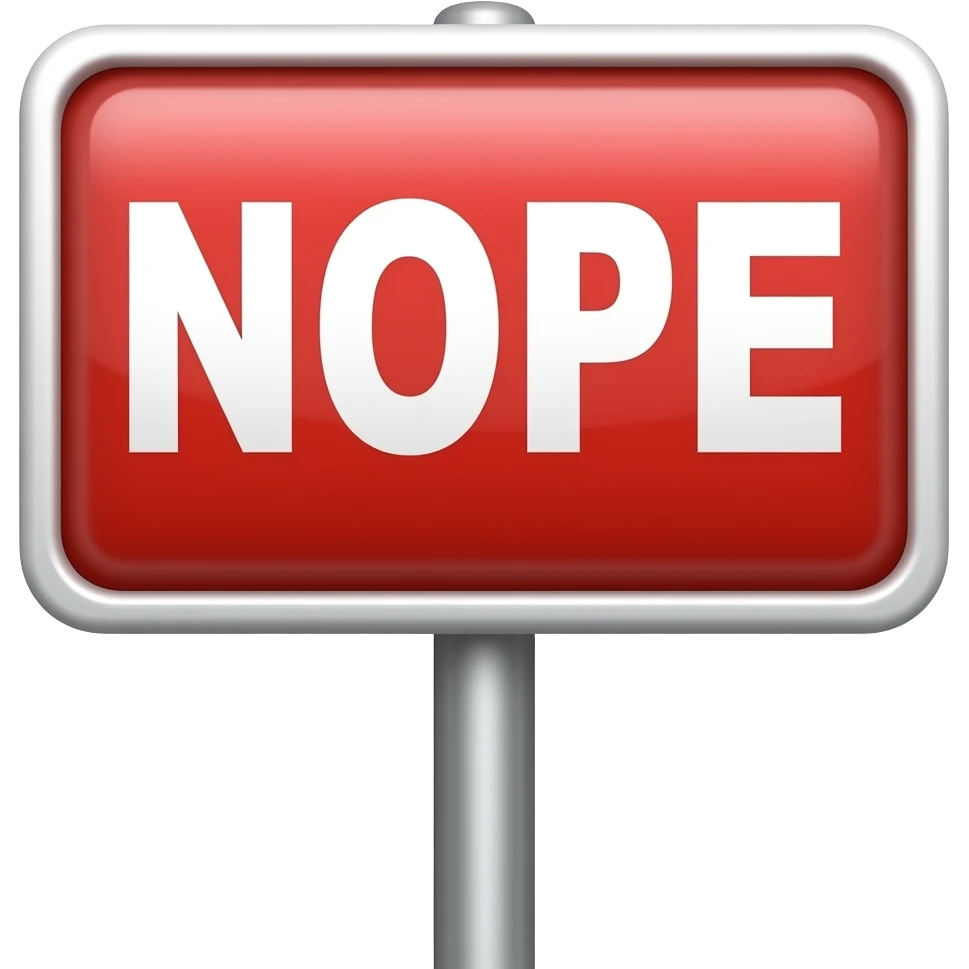 🆓 but the words say "NOPE" emoji