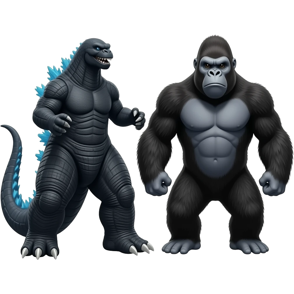Godzilla and king kong emoji