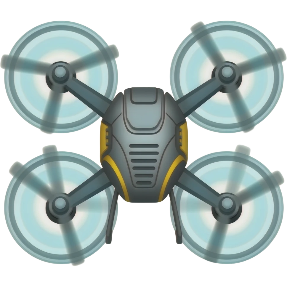 Sleak scifi hover drone with weapons emoji