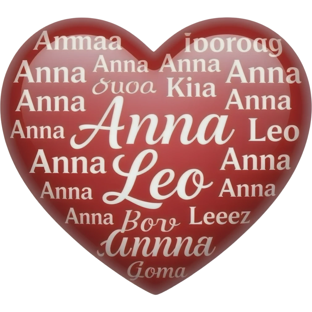 anna + leo = heart emoji