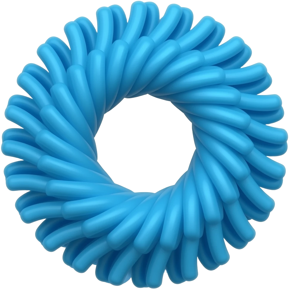 blue round mop emoji
