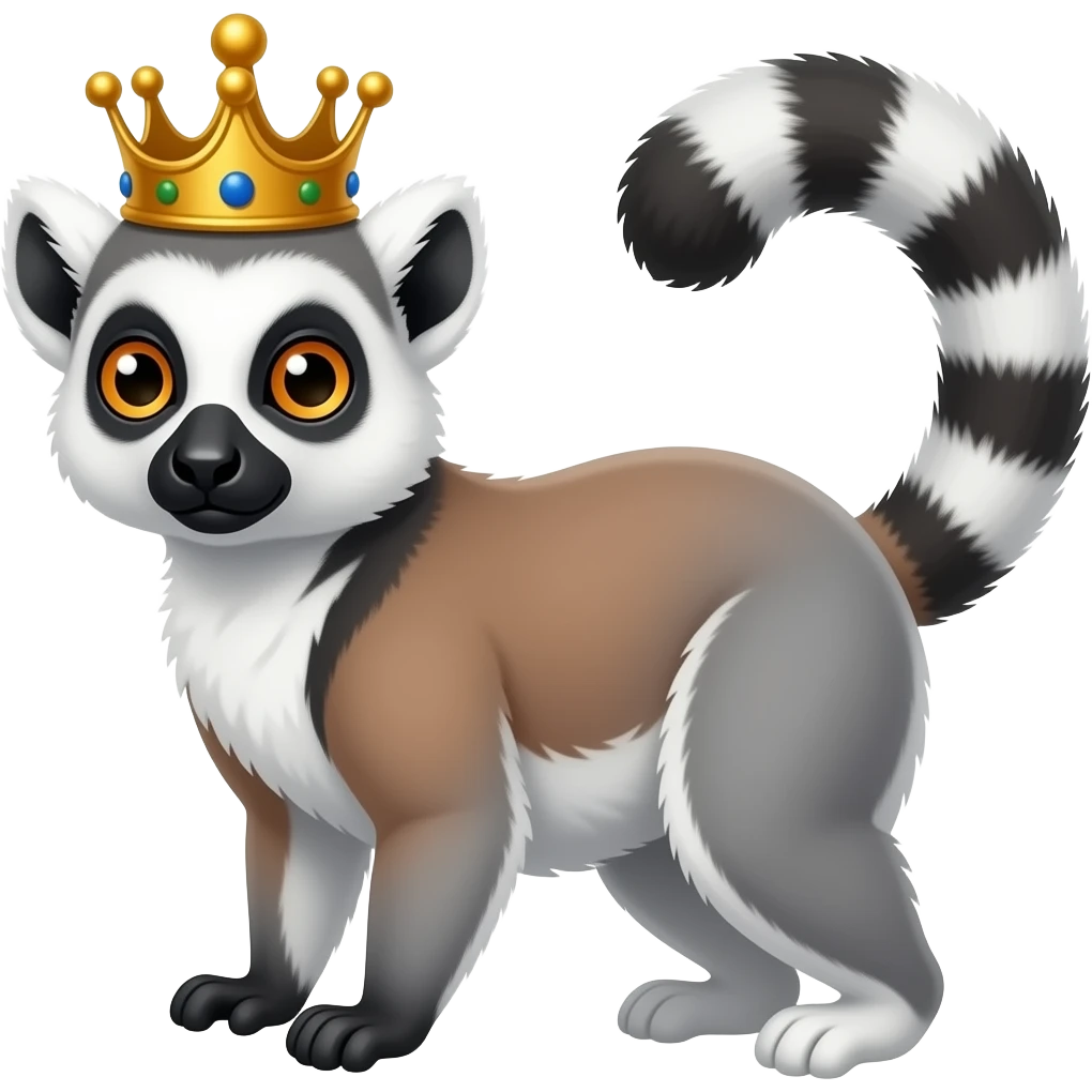 lémur couronné emoji