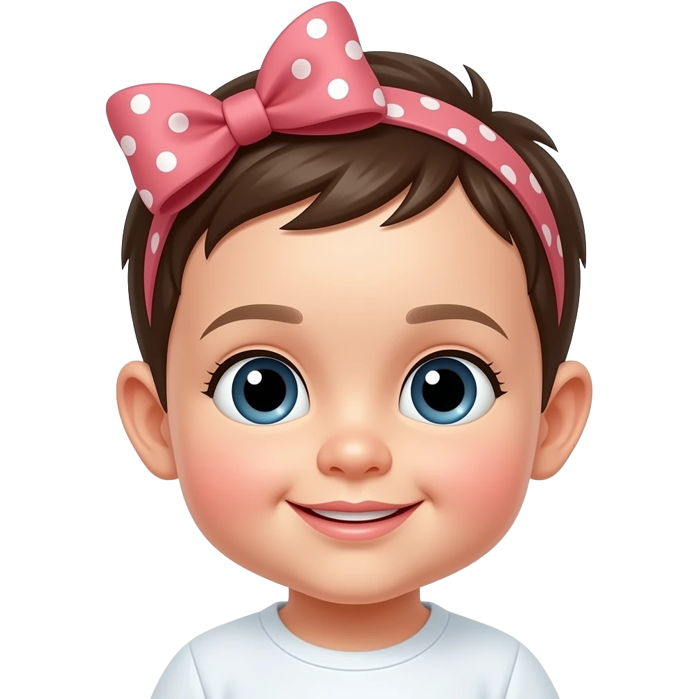 Baby with bow emoji
