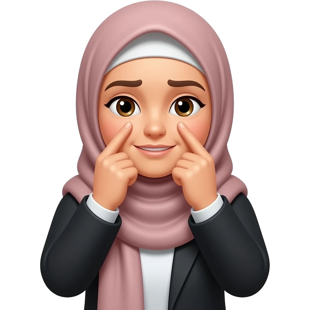 hijabi woman slamming her face emoji