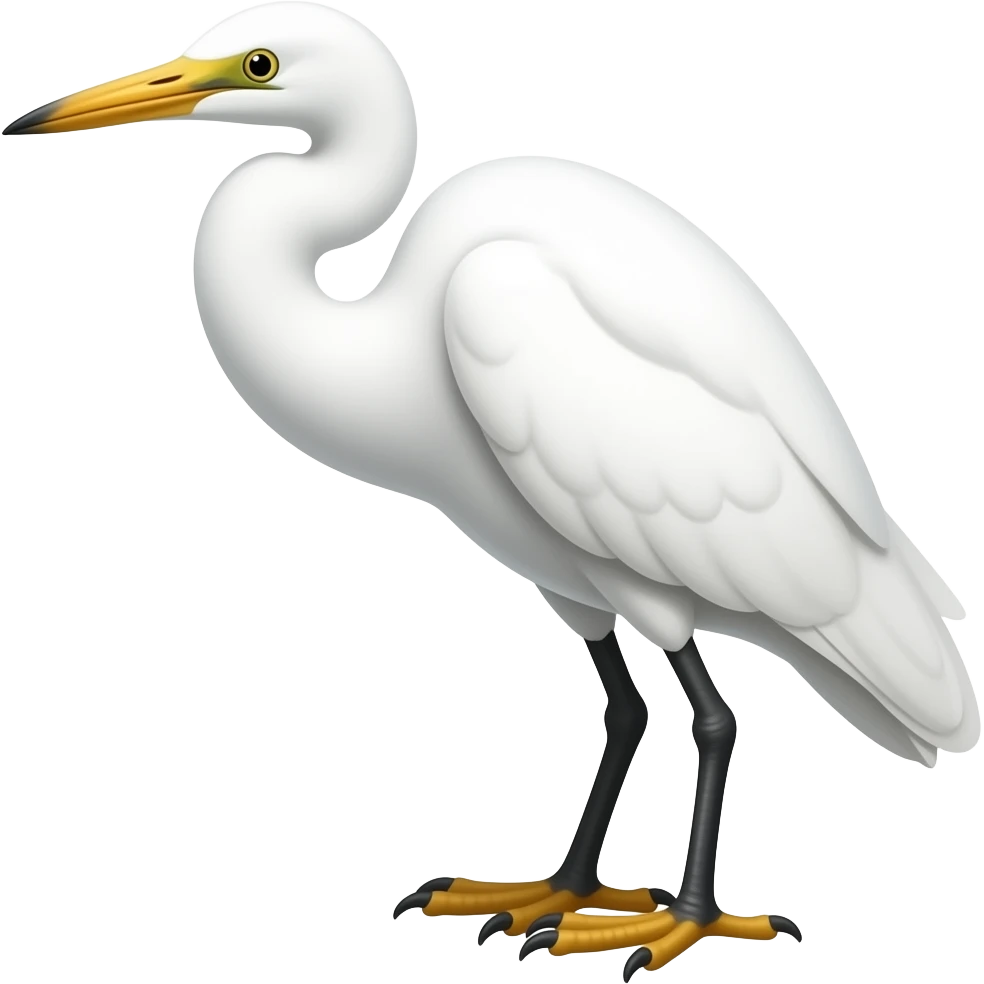 White egret emoji emoji