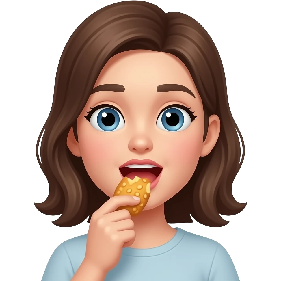 girl with food noise emoji