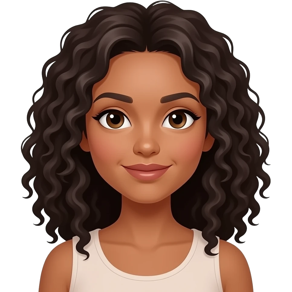 lighter tanned woman with dark curlier hair shoulder length emoji
