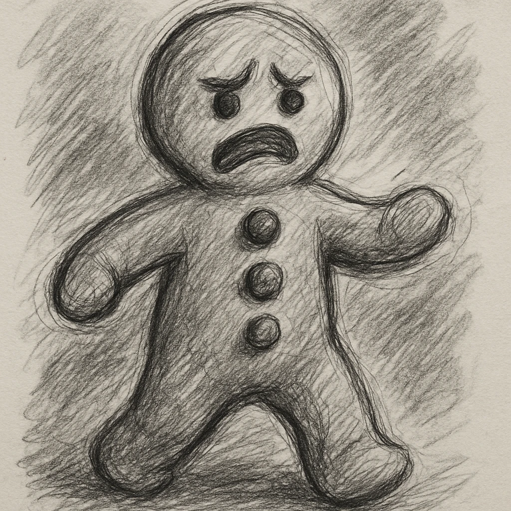 gingerbread man emoji
