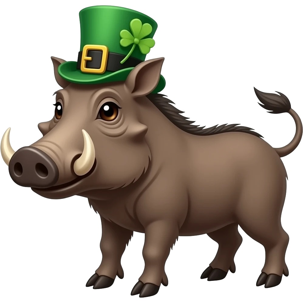 Leprechaun warthog queen pretty emoji