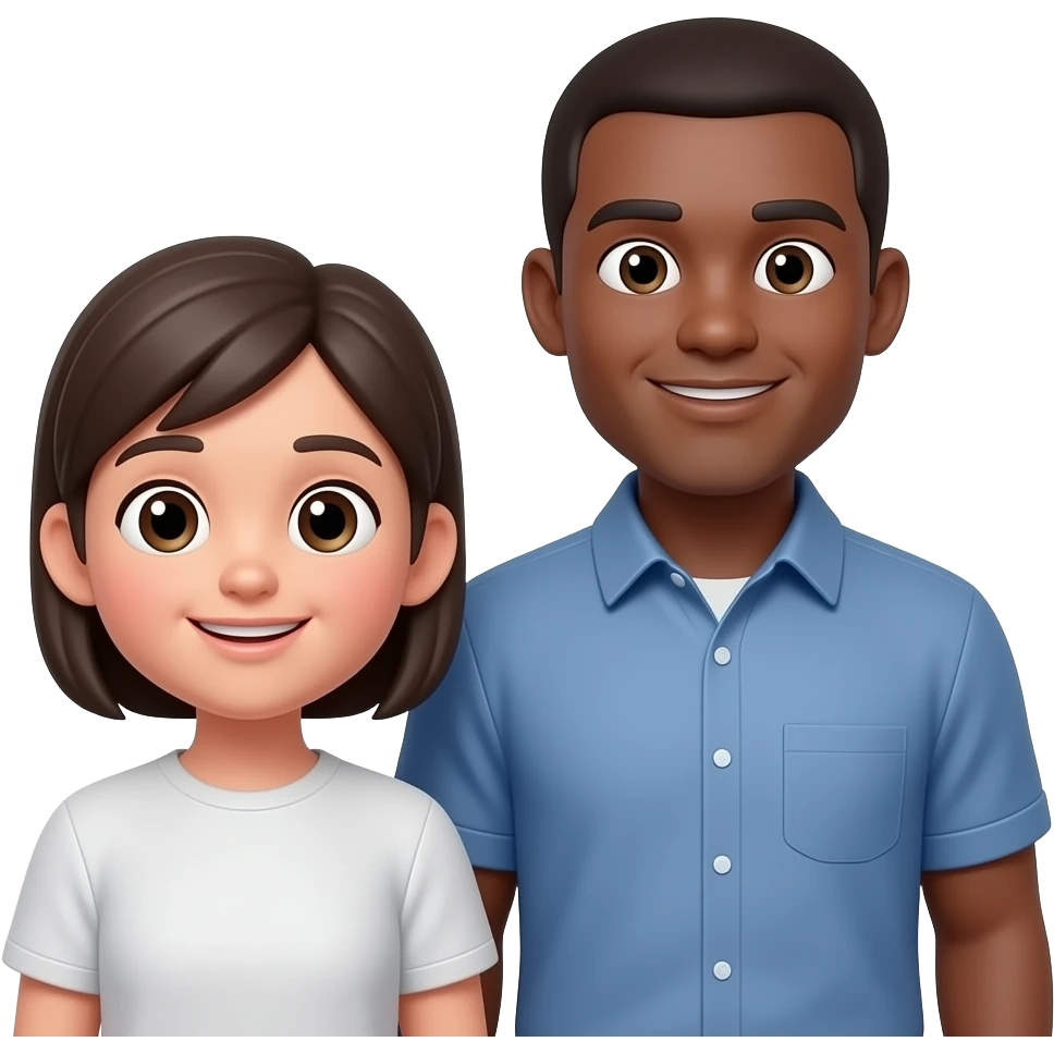 16 year old teen with adult male black 30 year old partner emoji 3d, the adult male is more taller emoji