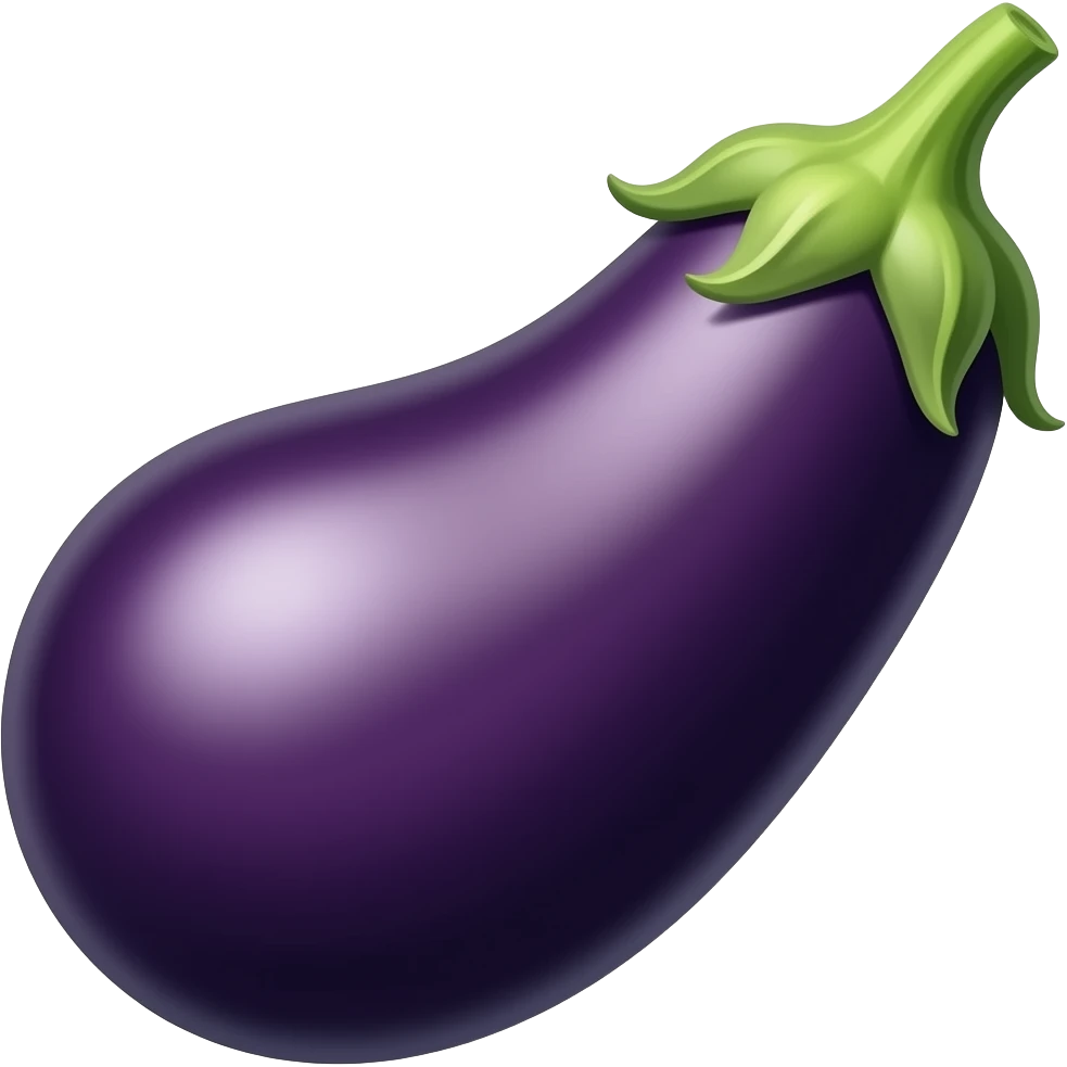 Gyatt with an eggplant in it emoji