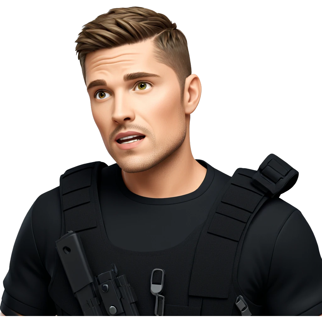 confident boy in bulletproof vest emoji