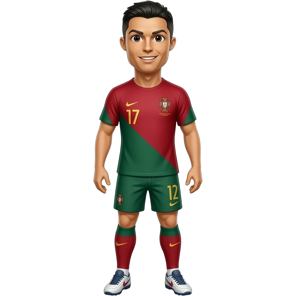 I want to create Cristiano Ronaldo full body with Portugal shirt emoji