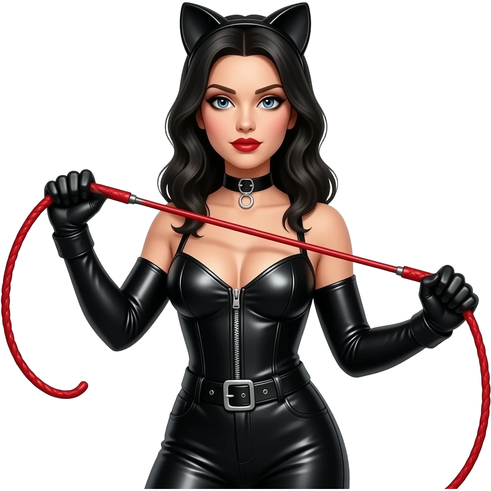 dominatrix with whip emoji