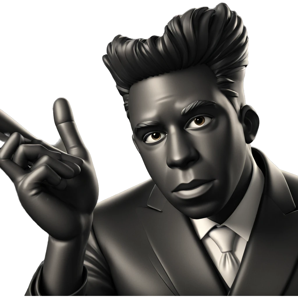 monochrome portrait of a gentleman emoji