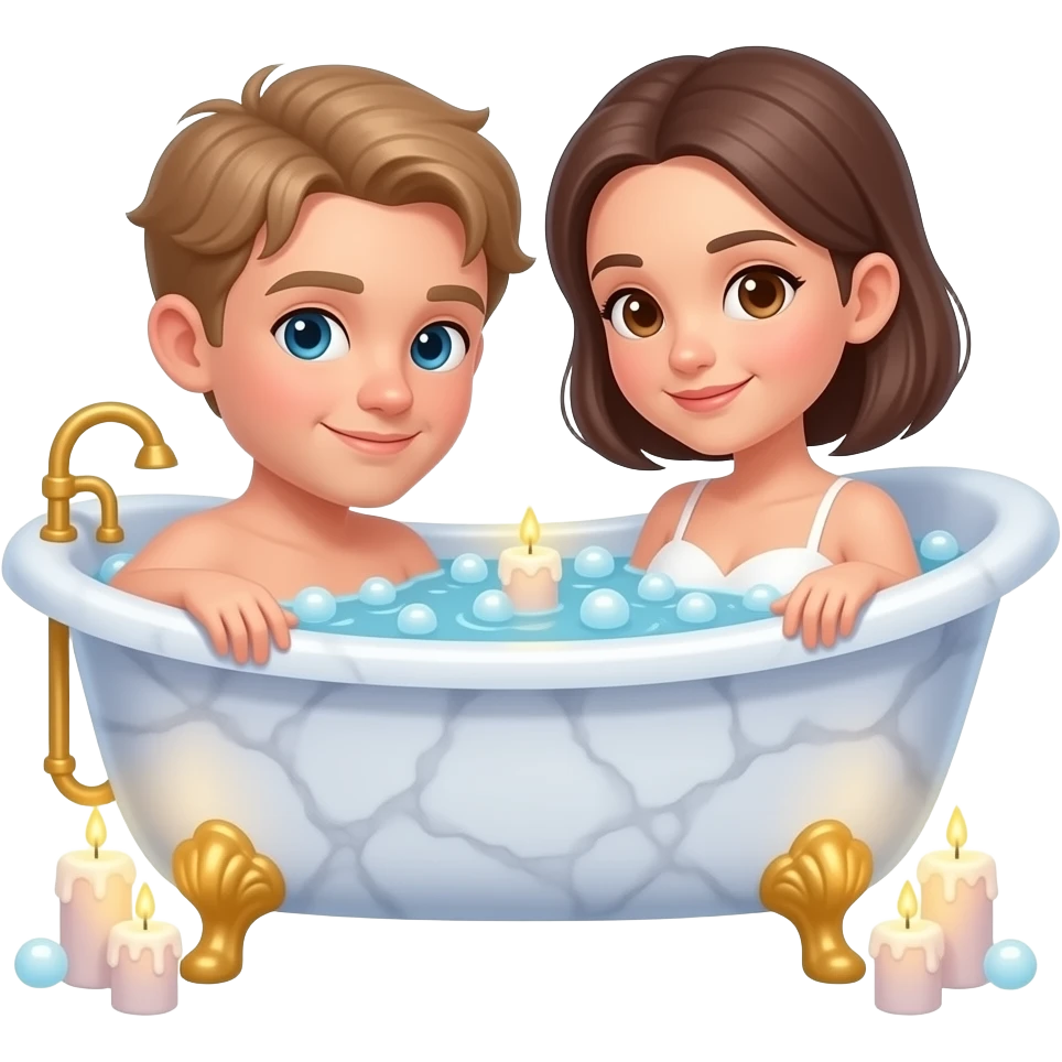 bubblebath romantic couple chillin emoji