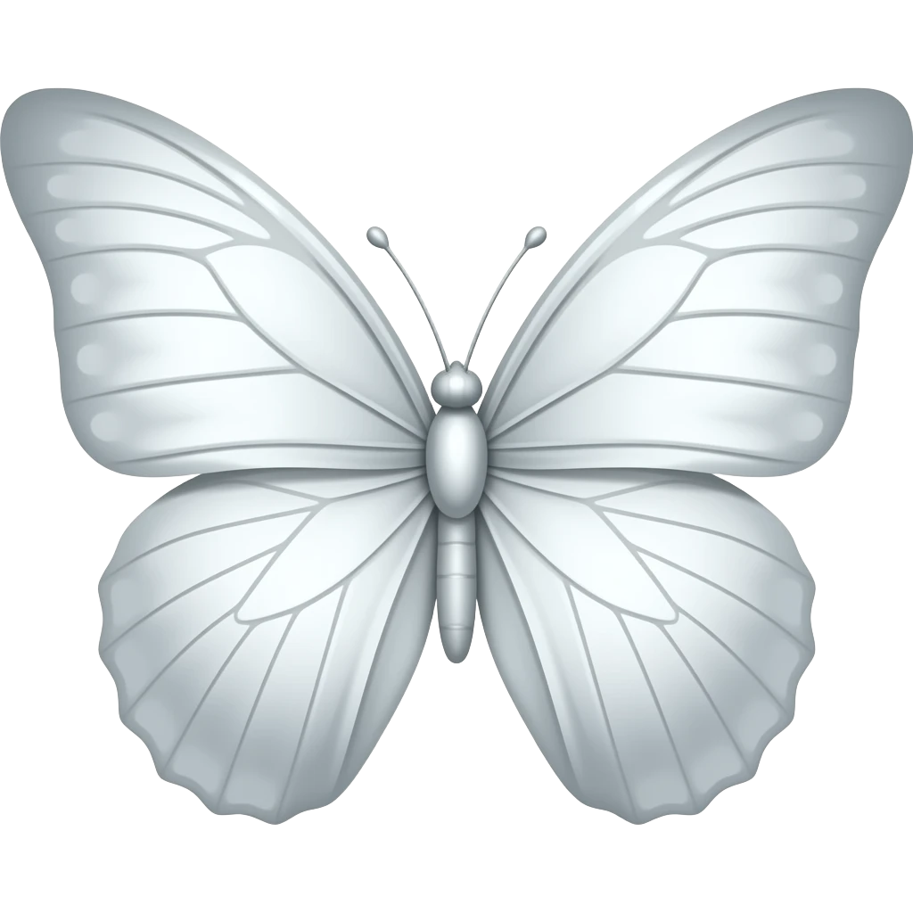 Mariposa blanca brillante emoji