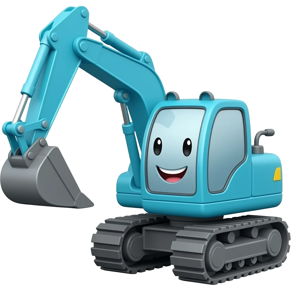 excavator cute emoji