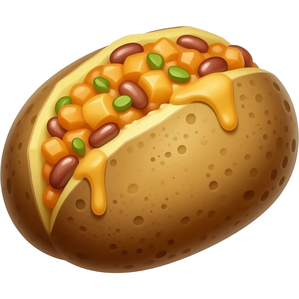jacket potato beans and cheese emoji