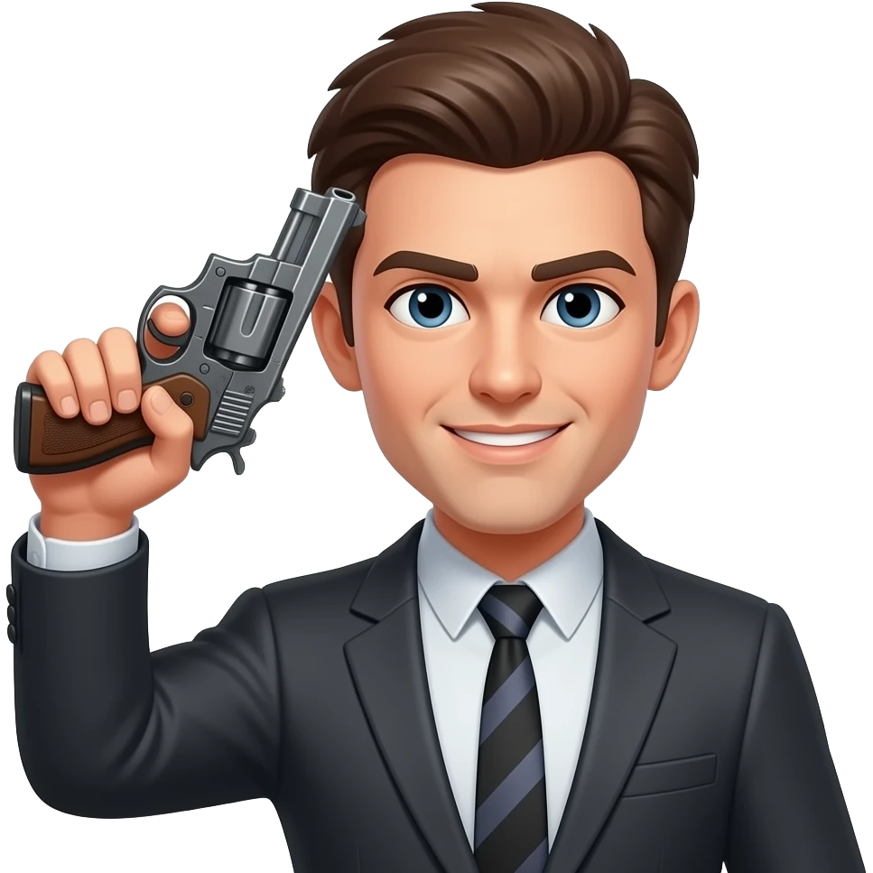 Пистолет у головы emoji