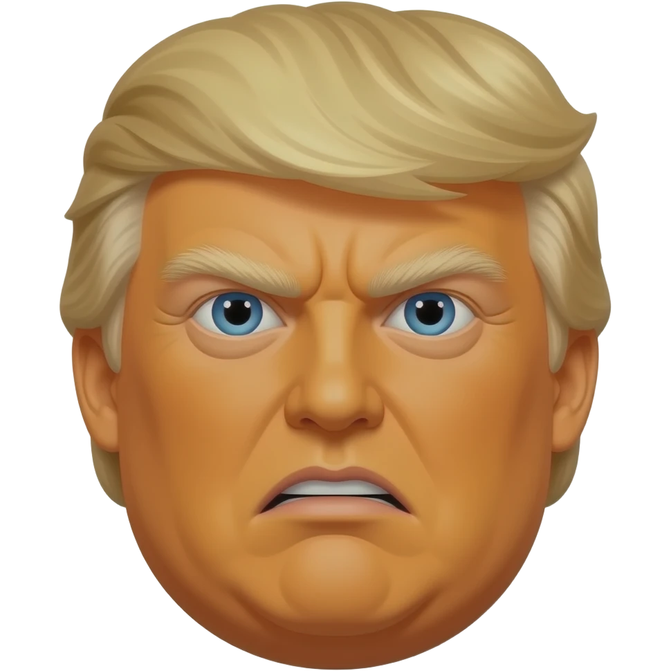 trump head orange face fat angry emoji