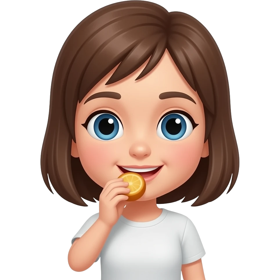 eating girl emoji
