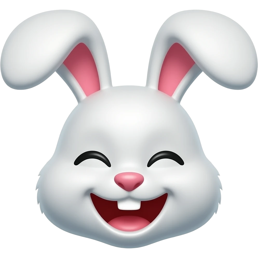 Bunny Laugh emoji